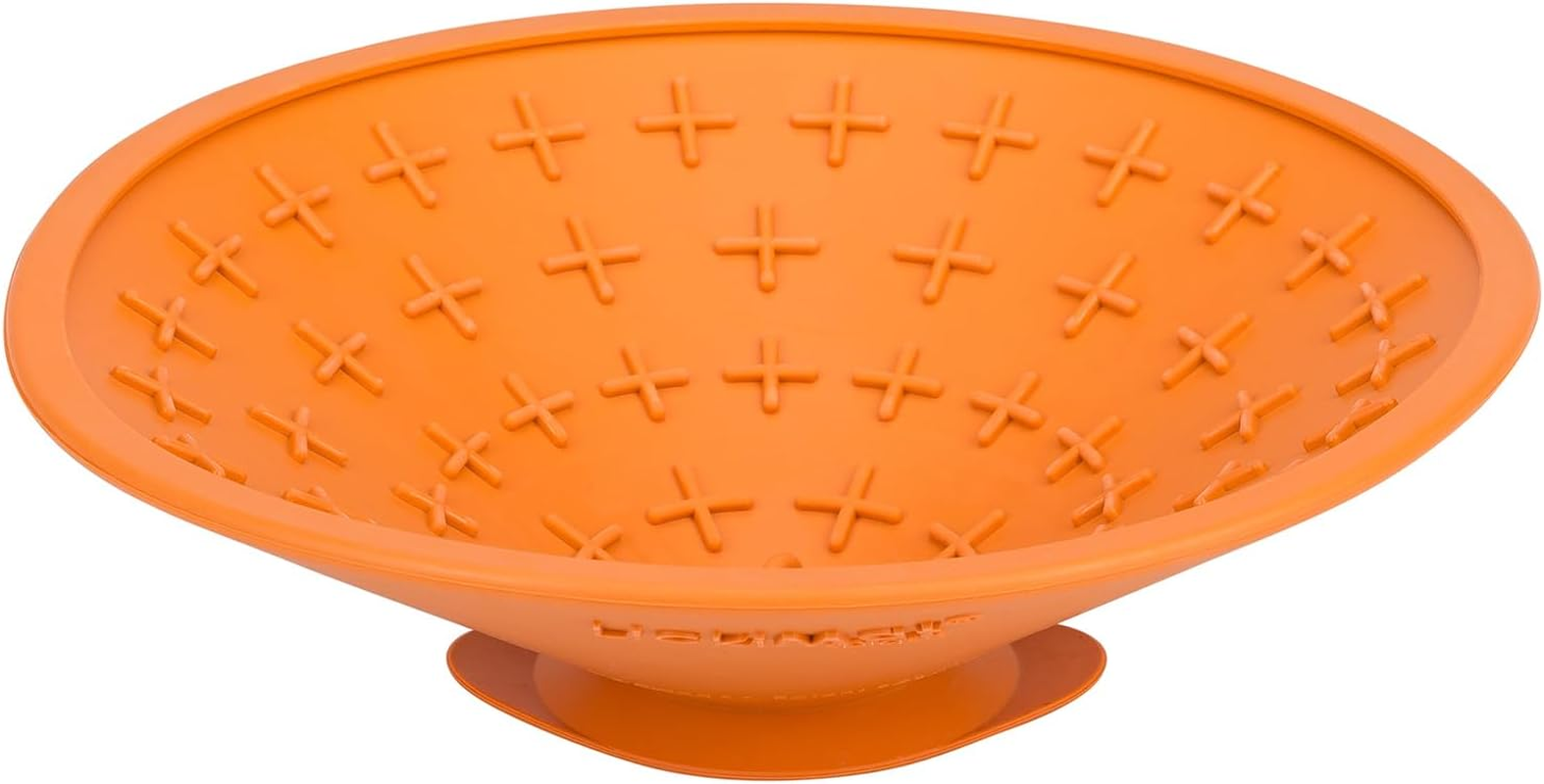Lickimat Splash, Dog Slow Feeder Bowl for Boredom & Anxiety Reduction, Sticks to Smooth Surface; Perfect for Food, Treats, Yogurt, or Peanut Butter. Fun Alternative to a Slow Feed Dog Bowl, Orange image number 3