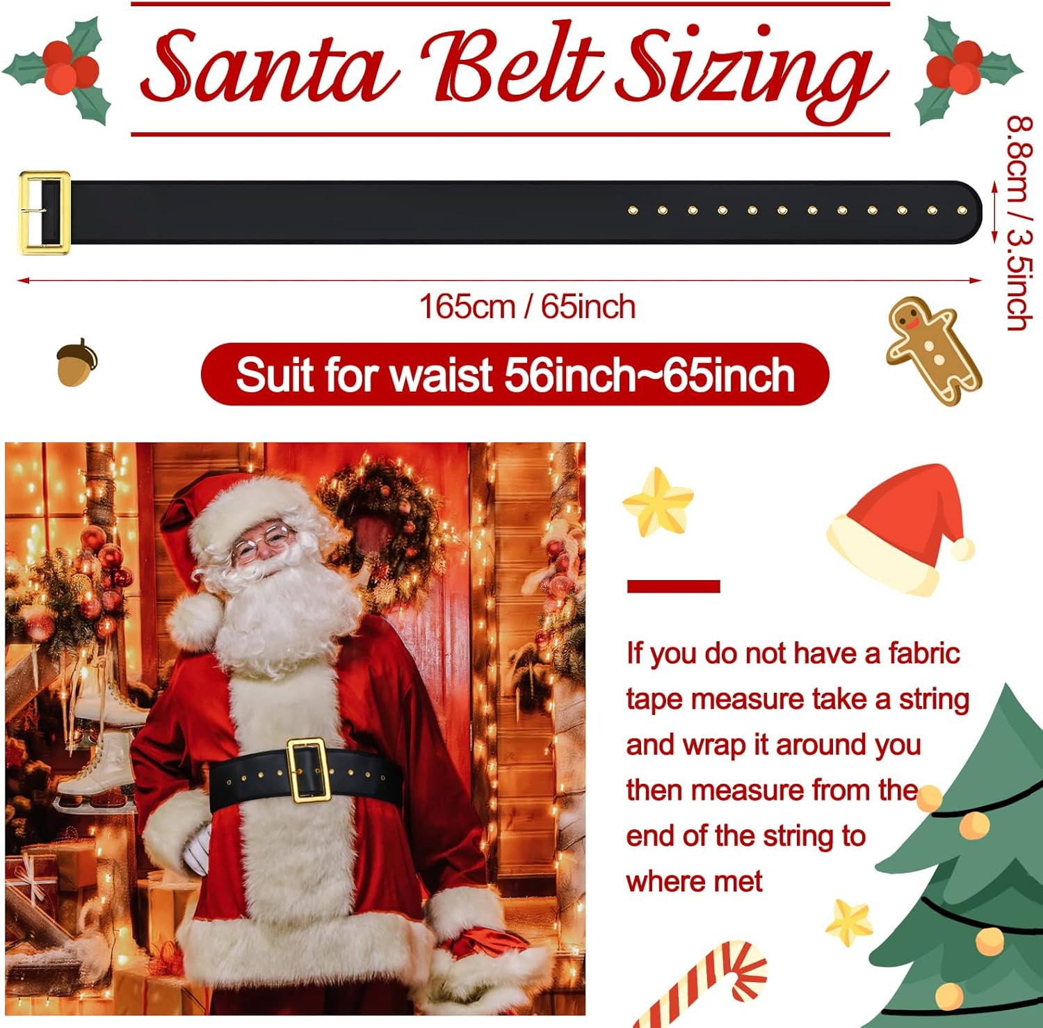 Janmercy 3 Pcs St. Patrick'S Day Belt for Men St. Patrick'S Day Costume Belt Black and Gold St. Patrick'S Day Men'S Belt Costume Accessories, Black, Gold, 165 X 8 Cm/ 64.96 X 3.15 Inches