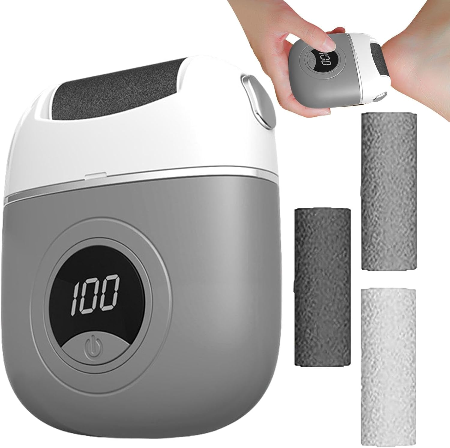 Electric Foot File,Rechargeable Callus Remover Pedicure Tools for Feet | Electric Foot File Grinding Machine for Dead Hard Cracked Dry Skin - Blue image number 6