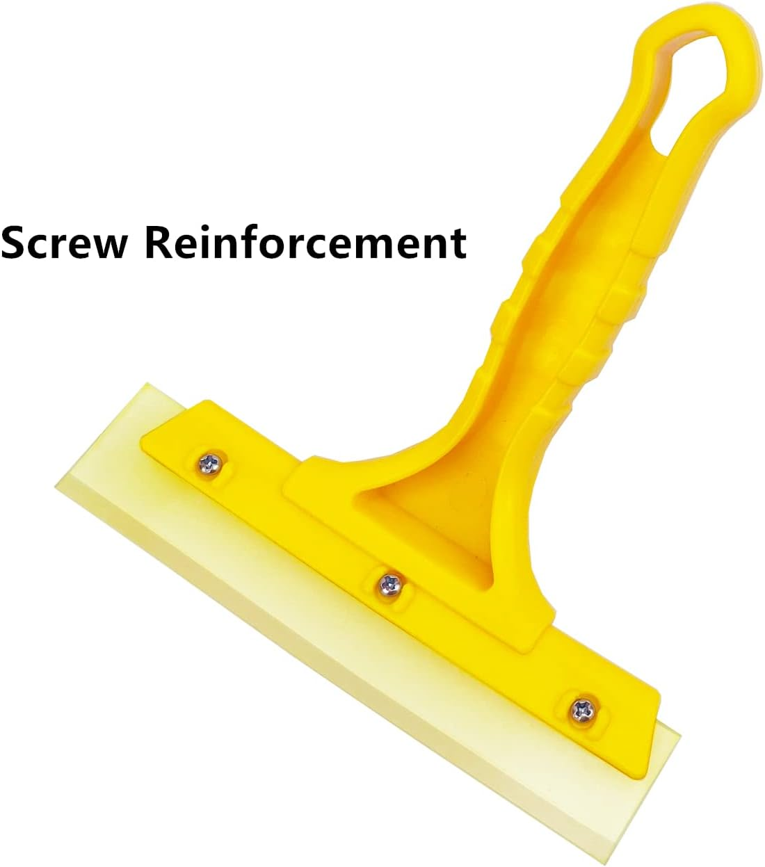 Lunbengo Small Glass Squeegee, Ice Scraper for Car Windshield, Window Wiper with Hard Rubber Blade & None-Slip 6.1Inch Handle, for Windshield/Bathroom Shower Door/Mirrors/Countertop/Window image number 1