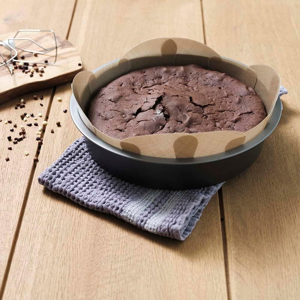 Nostik Silicone Firbreglass round Cake Tin Liner, 20 Cm Dia &ndash; Reusable, Non-Stick for Perfect Cake Release without Oil or Butter. Heat Resistant to 240&deg;C, Dishwasher Safe, PTFE & PFOA Free image number 4
