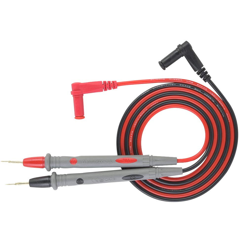 EVTSCAN Universal Multimeter Test Leads with Gold-Plated Probe Tips Kit, CAT III 1000V 20A, for Digital Multimeter Measurements, Electrical Testing image number 3