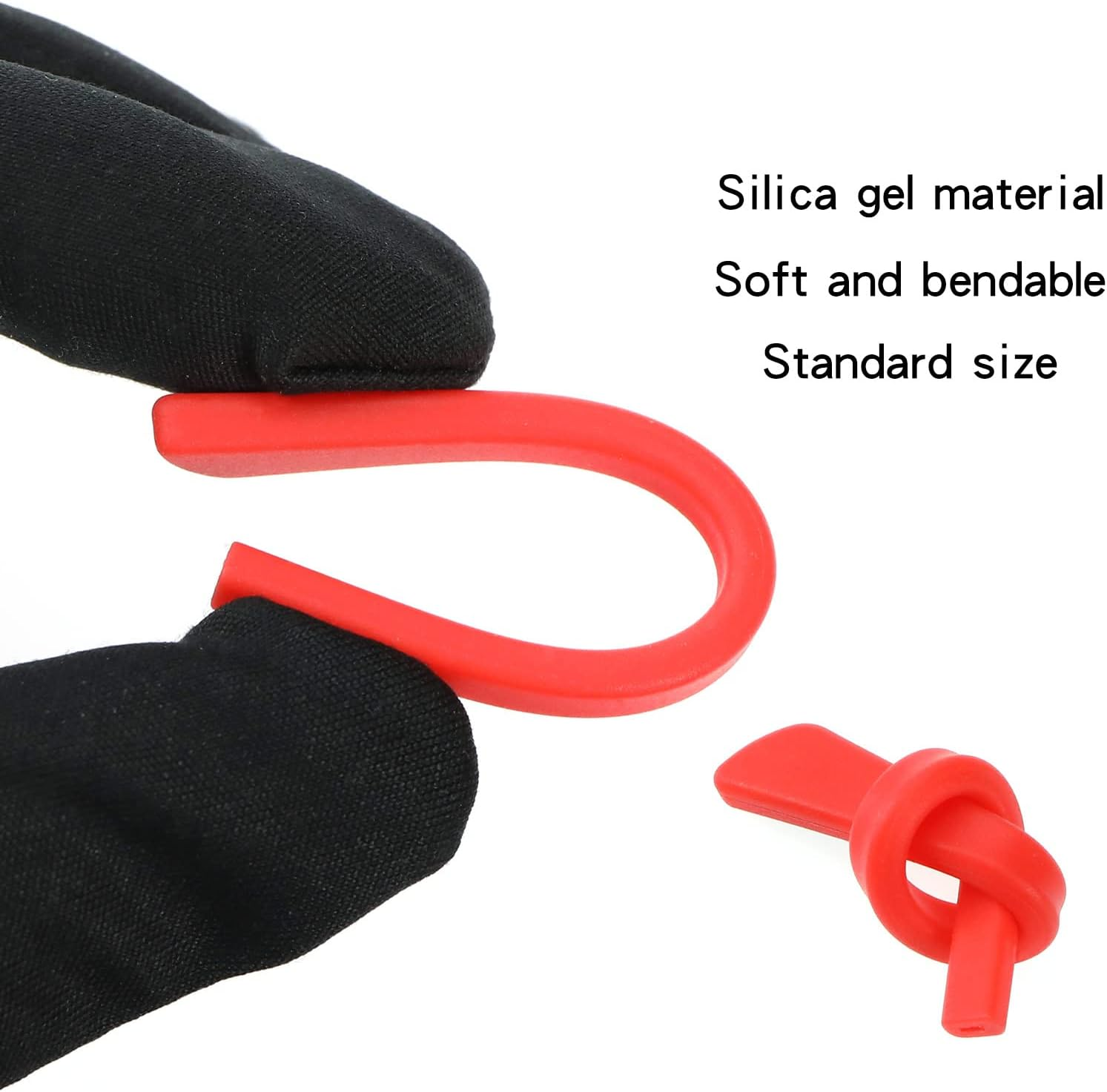 VGOL 10 Pairs Glasses Temple End Tips Colourful Anti-Slip Silicone Eyeglass End Tips Ear Sock Pieces Comfortable Replacements in Black/Brown/Red/White/Purple image number 5