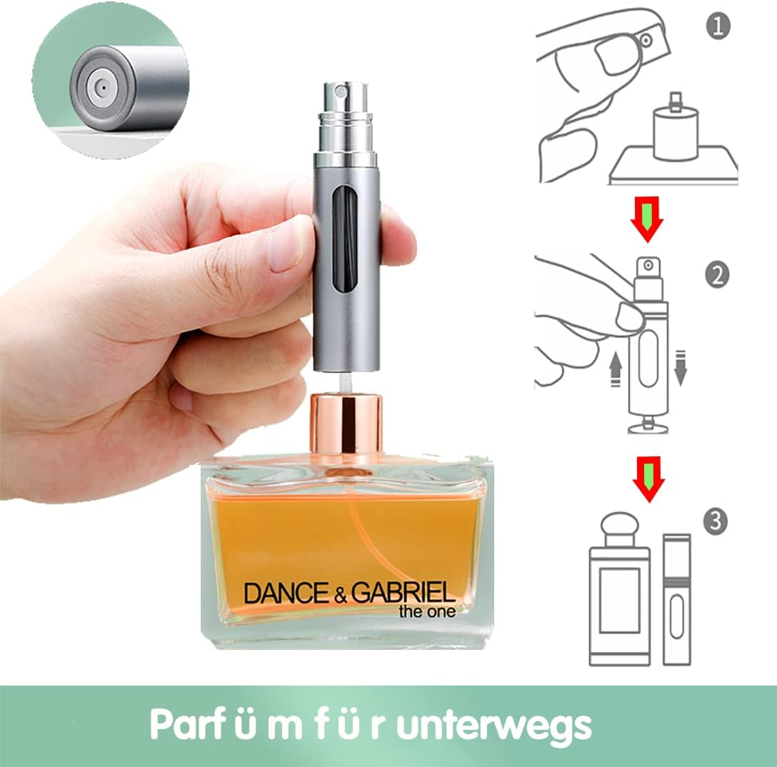 OSALALA Perfume Atomiser Refillable Perfume Bottles Portable Atomiser Mini Spray Bottle Pocket Atomiser with Window for on the Go 8 Ml image number 1