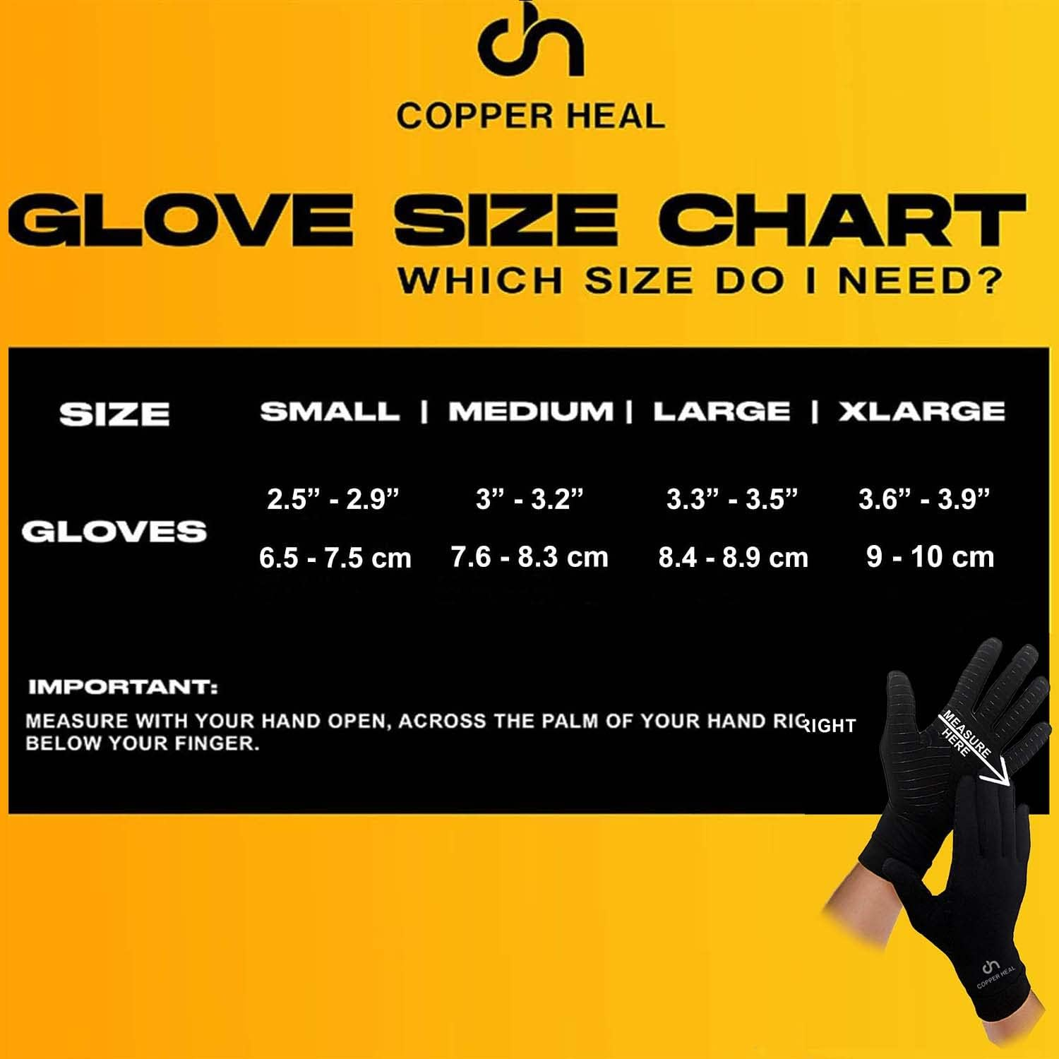COPPER HEAL Arthritis Compression Gloves - BEST Copper Gloves (1 Pair) for Rheumatoid Arthritis, Carpal Tunnel, RSI, Osteoarthritis & Tendonitis (S, Black) image number 6