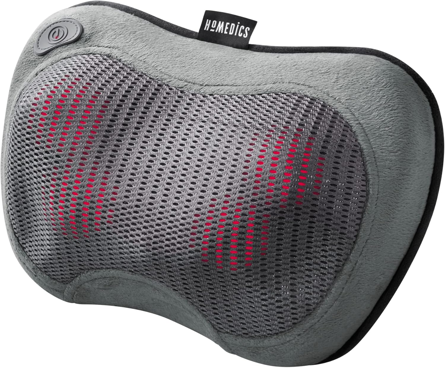 Deep Tissue Massage, Relaxation, Homedics Cordless Shiatsu All-Body Massage Pillow with Soothing Heat, Reverse Function, Rechargeable Battery, and Integrated Controls &ndash;Lightweight image number 1