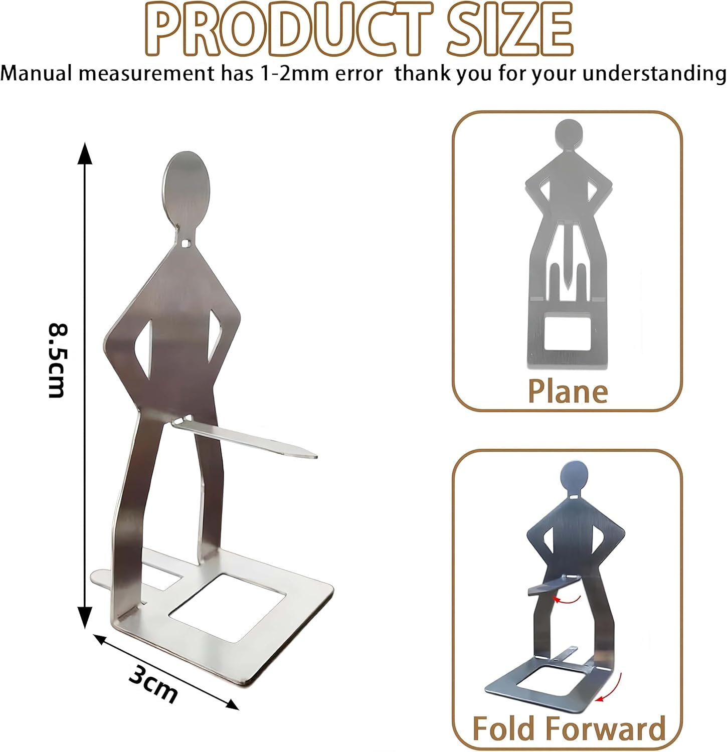 HOLDAWN 2 Pack Stainless Steel Snag BBQ Stand, Funny Men Shape Sausage Grill for Camping, Beach & Backyard
