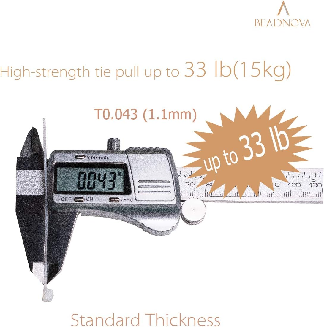 Beadnova Cable Ties Tie Wraps Zip Ties Heavy Duty for Indoor and Outdoor(8 Inch, White, 100Pcs) image number 4