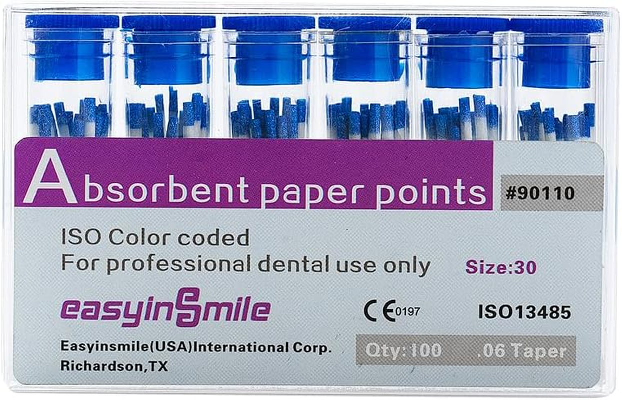 Dental Absorbent Paper Points Color Coded .02/.04/.06 Tapper for Root Canal Endodontic (.06 Taper, Mix #15-40) image number 4