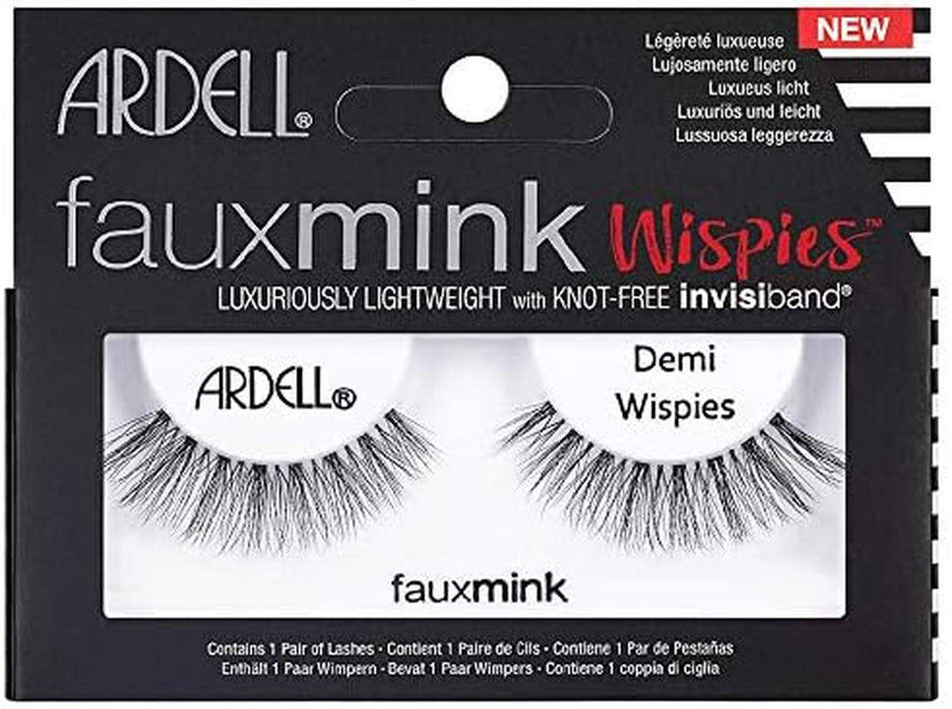 Ardell Faux Mink Wispies Lashes, Demi Black (Pack of 2) image number 4