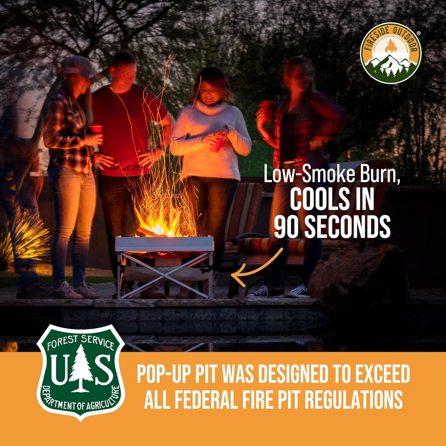 Campfire Defender Protect Preserve Pop-Up Pit 24" Fire Mesh