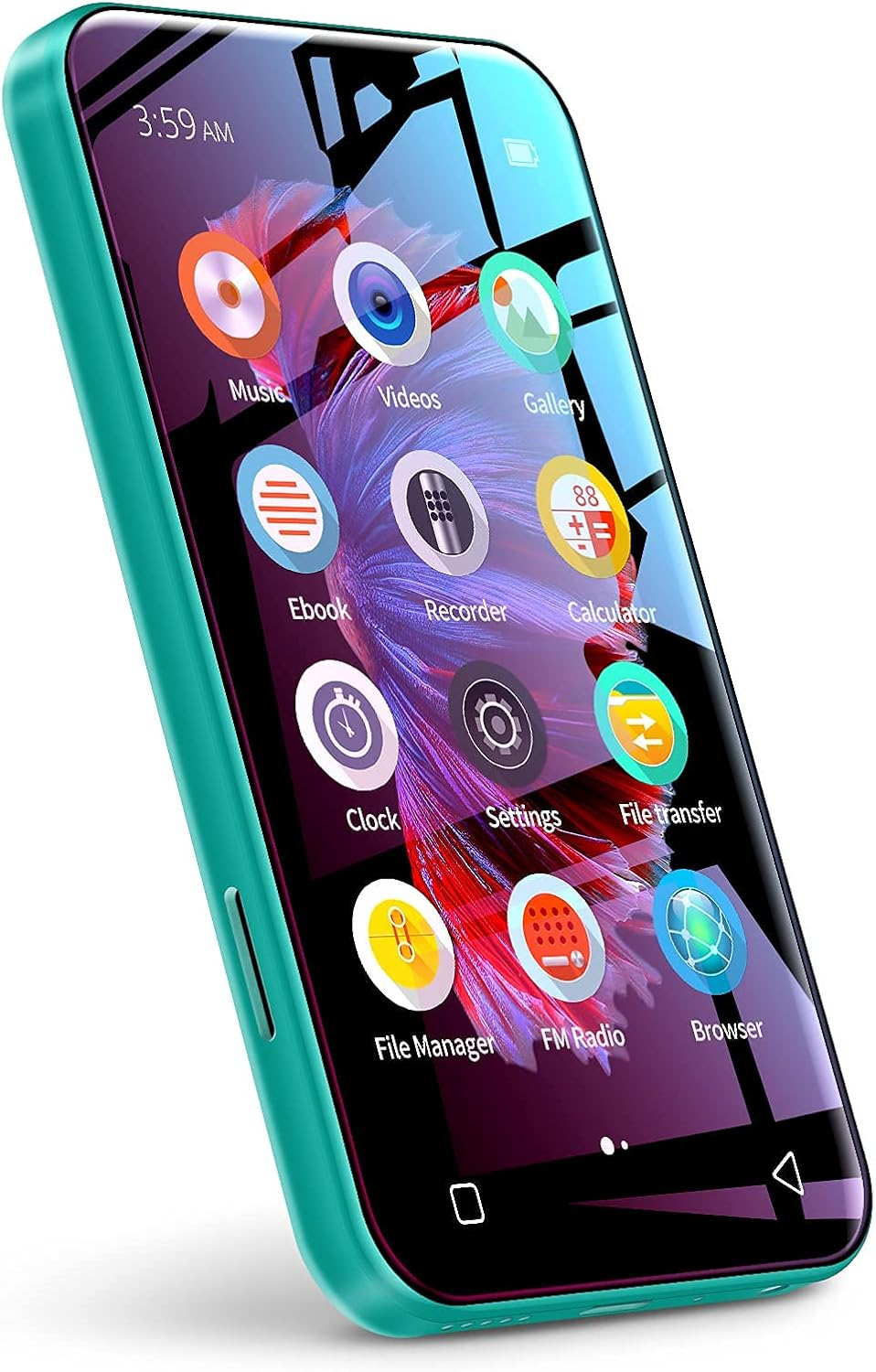 72GB Wifi Mp3 Player with Bluetooth, TIMMKOO 4.0" Full Touch Screen Mp3 Mp4 Player, Portable Hifi Sound Walkman Digital Music Player with FM Radio,Recorder, Ebook,Clock, Browser (Green)