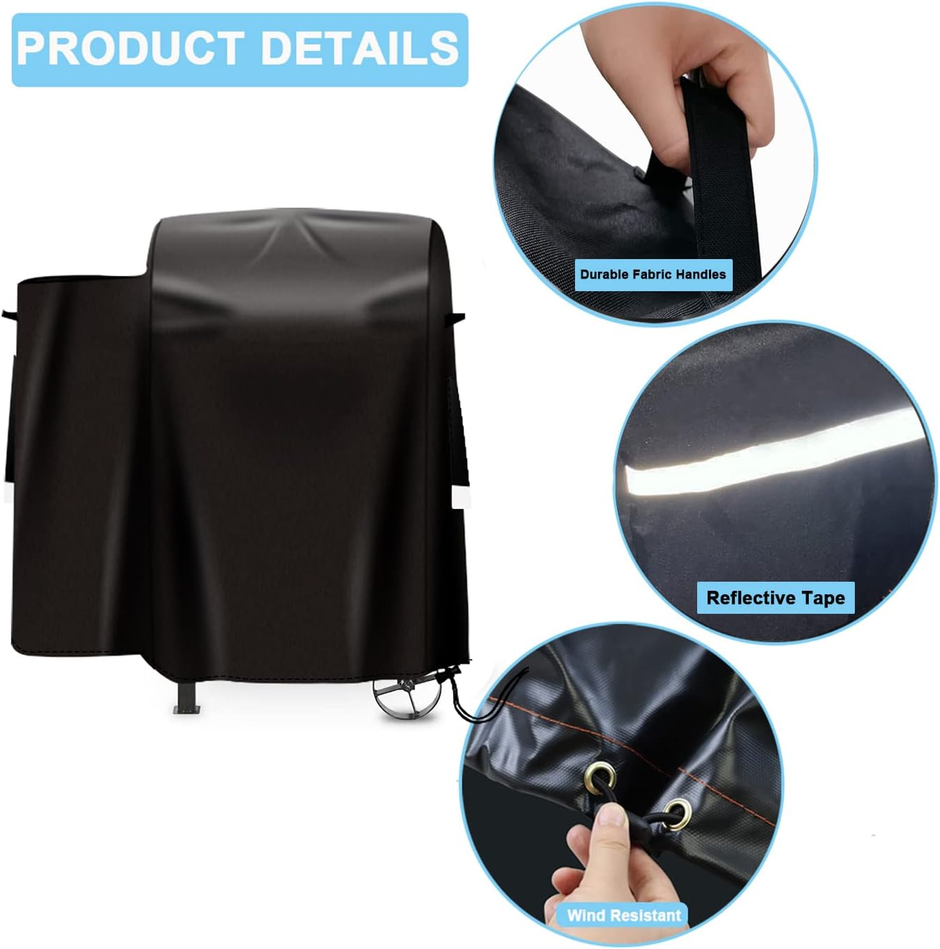 73700 Grill Cover for Pit Boss 700FB, Lexington 500 and Lexington 540, Classic 700 Wood Pellet Grills, Waterproof 600D Barbecue BBQ Grill Cover for Pitboss PB500LX1, PB71705, 42" L X 28.5" W X 38" H image number 3