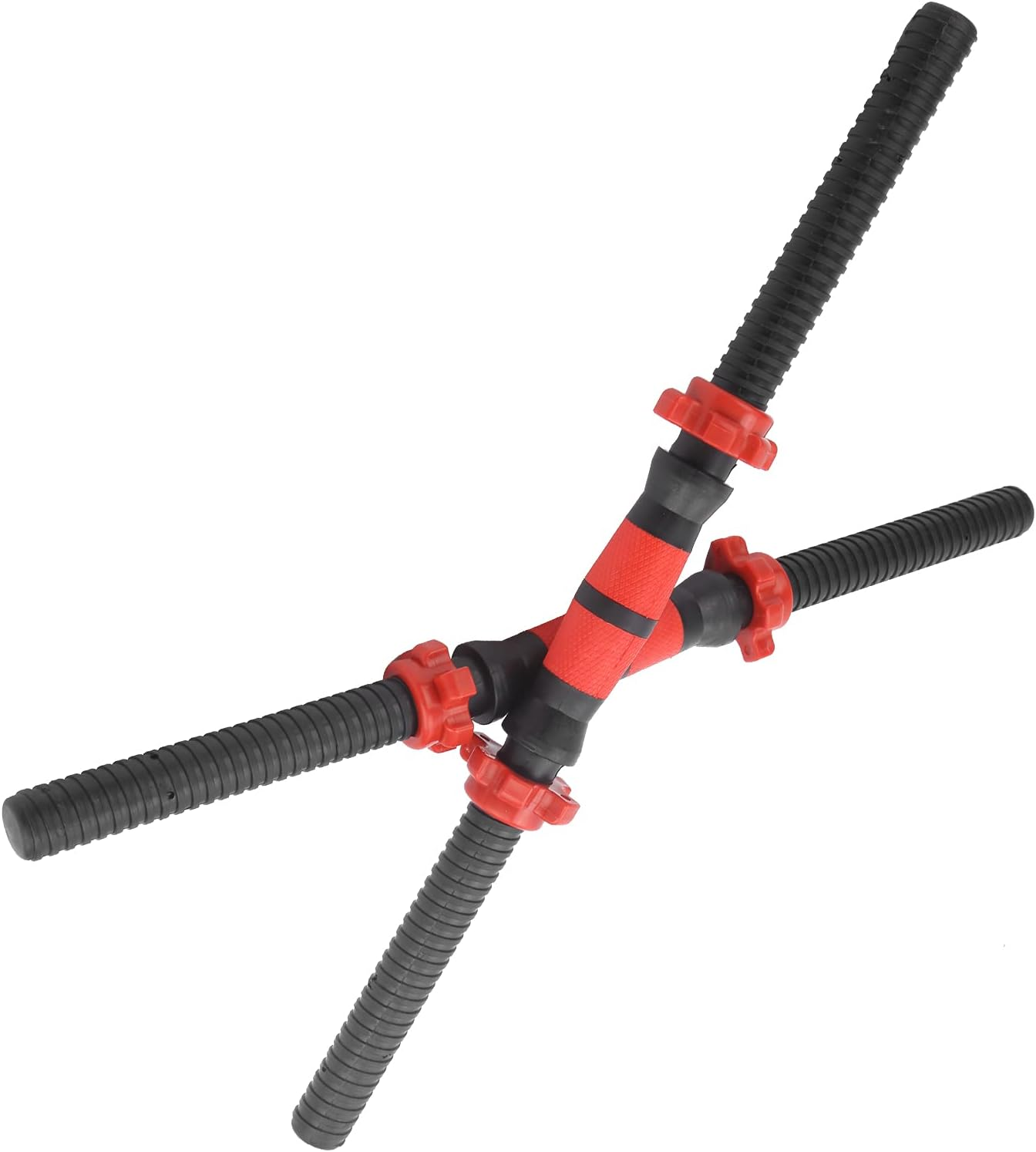 POENVFPO 50Cm Dumbbell Bars with Customizable Exercise Modes, Non-Slip Rubber Grip Handles for Full Body Workout, 2 Dumbbell Bars + Nuts for Strength Training image number 1