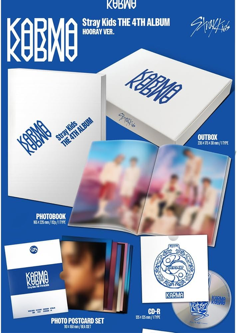 STRAY KIDS KARMA [CEREMONY Ver.] 4Th Album + Pre-Order Gift & 3 Extra Photocards Set image number 1