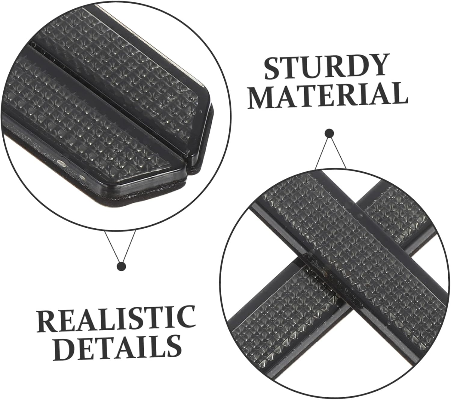 ABOOFAN Motorcycle Reflective Strips Motorcycle Saddle Bag Covers Reflector Covers Black Accessories Reflector Inserts Abs Grey - Grey image number 3