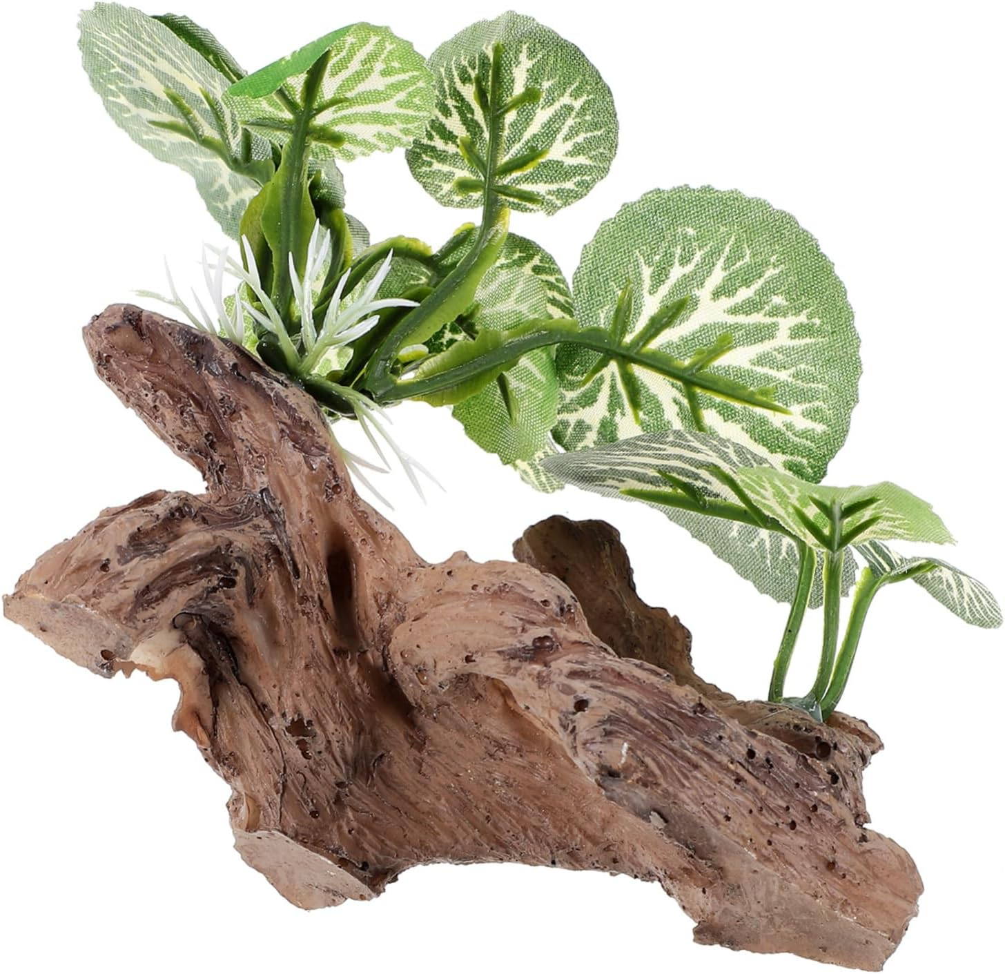 SEWOART Artificial Aquarium Trunk Plant Ornament Fish Tank Hideout Cave Decorative Fake Tree Stump for Aquatic Landscape and Fish Shelter