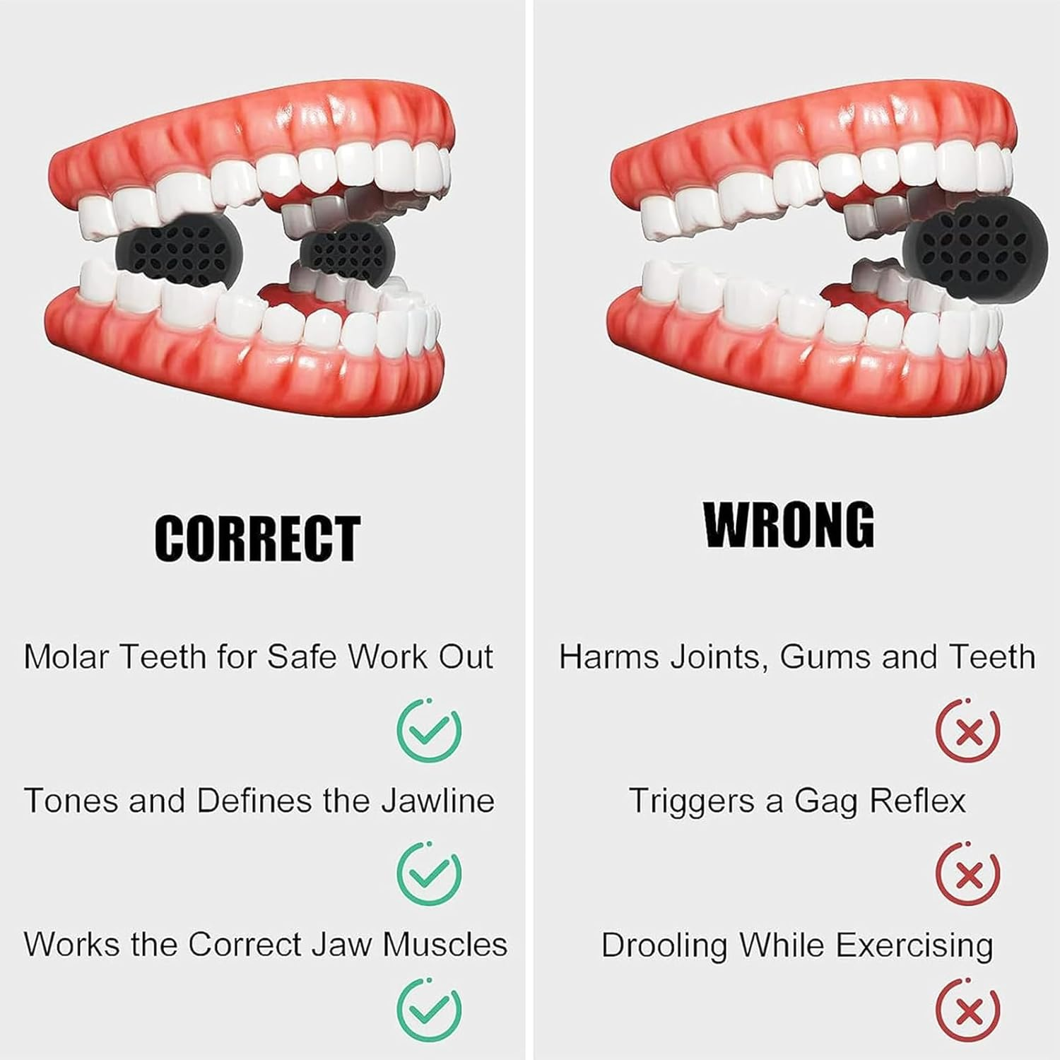 Jawline Exerciser for Men & Women - 3 Resistance Levels (6Pcs) Silicone Shaper Jaw Exerciser Tablets for Beginner, Intermediate & Advance Users image number 3