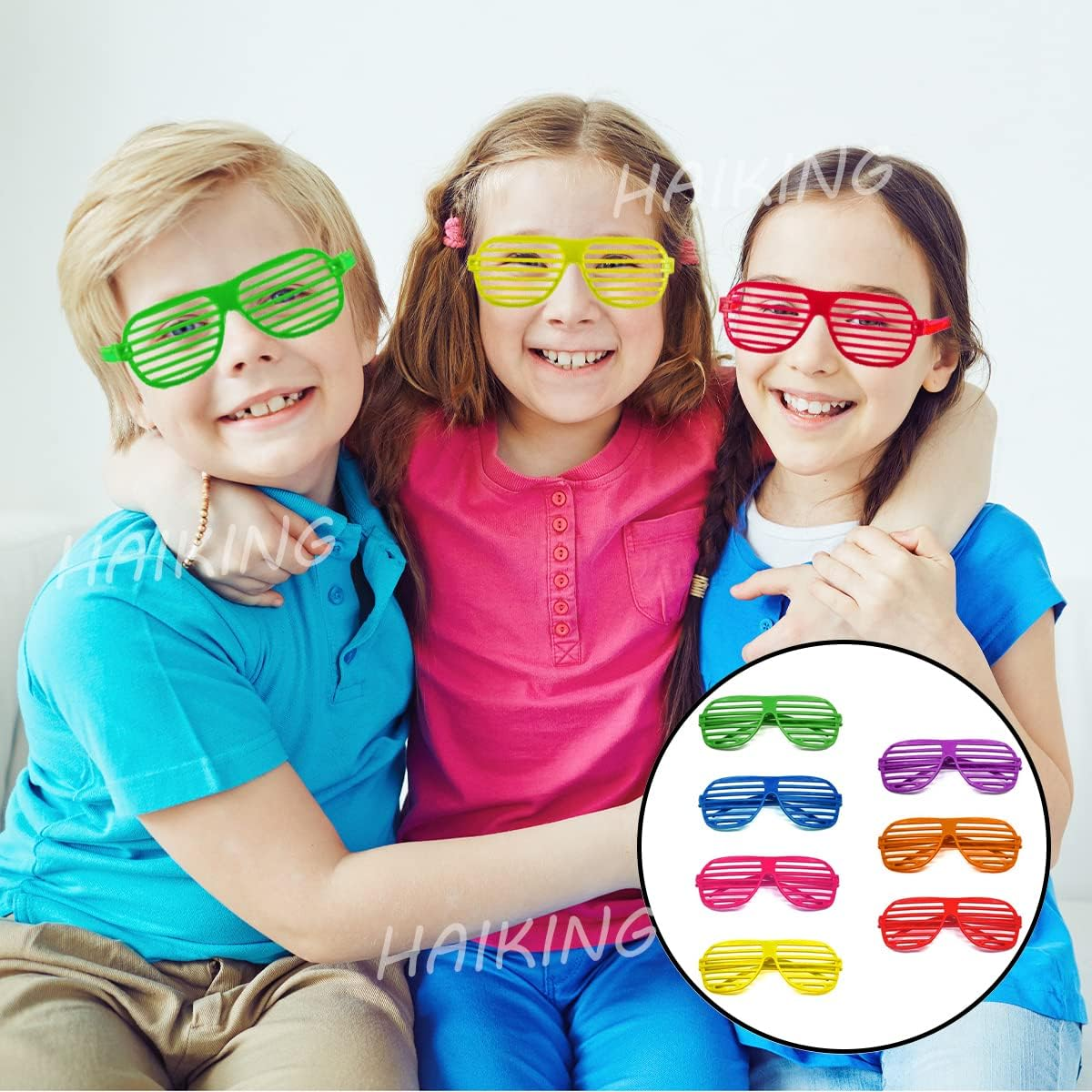 Plastic Shutter Glasses, 10 Pcs Party Slotted Glass Sunglasses for Party Favors, Child, Apparel Accessories, Party Props (Random Color) image number 4