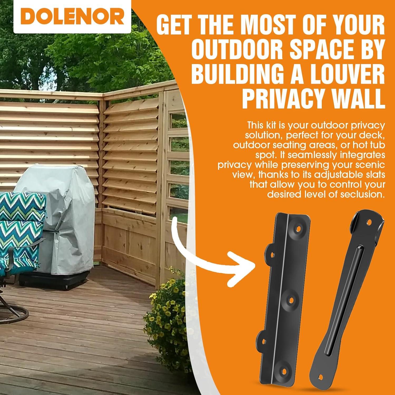 Suemisi Louver Bracket Kit, Louver Hardware Set,Window Shutter Hardware,Deck Sunblind System for Fence,Garden, Shutters and Blinds (1) image number 5