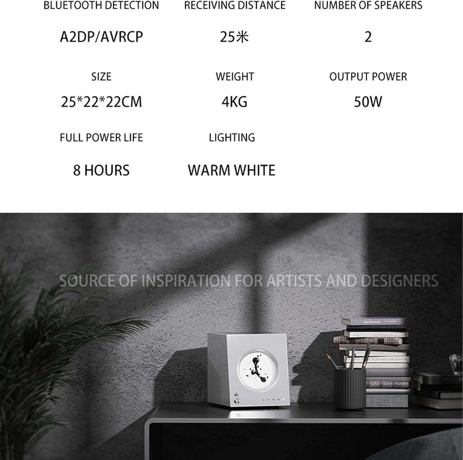 Color Magnetic Fluid Bluetooth Speaker, Portable Theater Audio Music Pickup，360&deg; Surround Sound Home with Subwoofer, Dancing Ferrofluid with Music Rhythm, for Home Tv Computer Office Desktop Decor image number 5