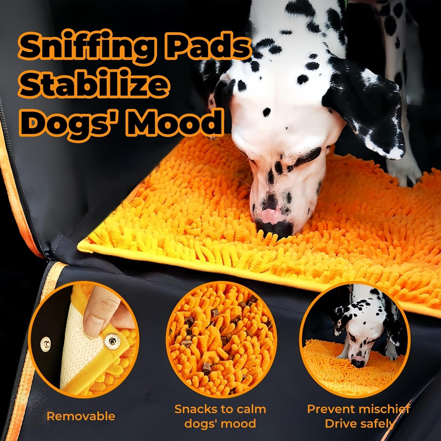 Dog Car Seat Cover &ndash; Dog Travel Car Accessories Interior | Upgraded Anti-Penetration - Waterproof Material | Universal Fit for Suvs, Trucks & Cars | Durable, Easy to Clean image number 3