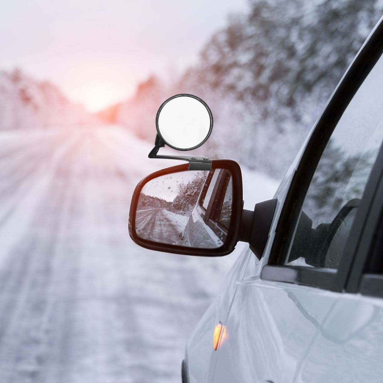 ULTECHNOVO 2Pcs Blind Spot Mirror: Adjustable 360&deg; Rotation Car Auxiliary Convex Mirror for Car Truck SUV, Enhance Driving Visibility - Black image number 1