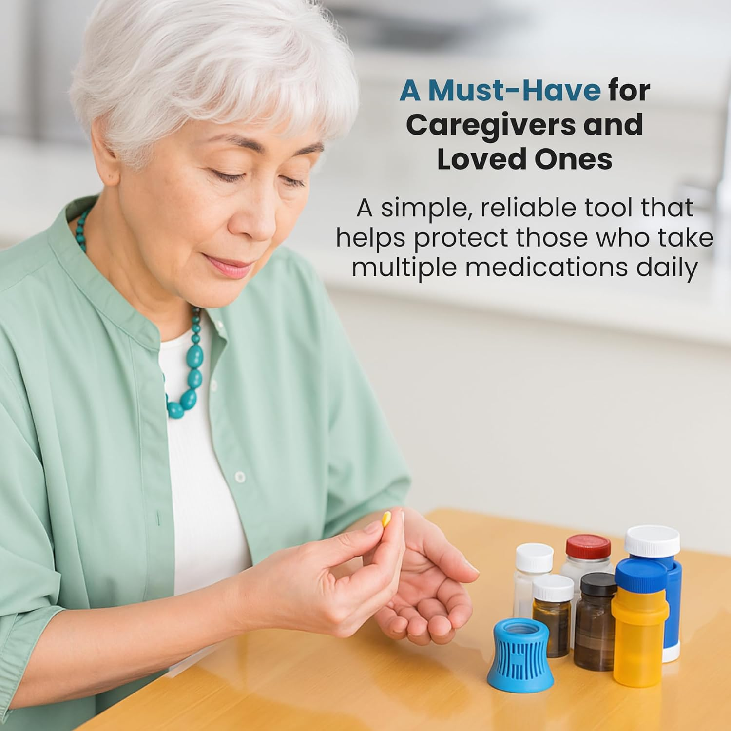 Medicine Bottle Opener Opens Bottles for Fast Access to Tablets, Capsules, Pill Bottle Opener - Aids Elderly, Seniors or Anyone Who Suffers from Arthritis or Arthritic Hands. image number 3