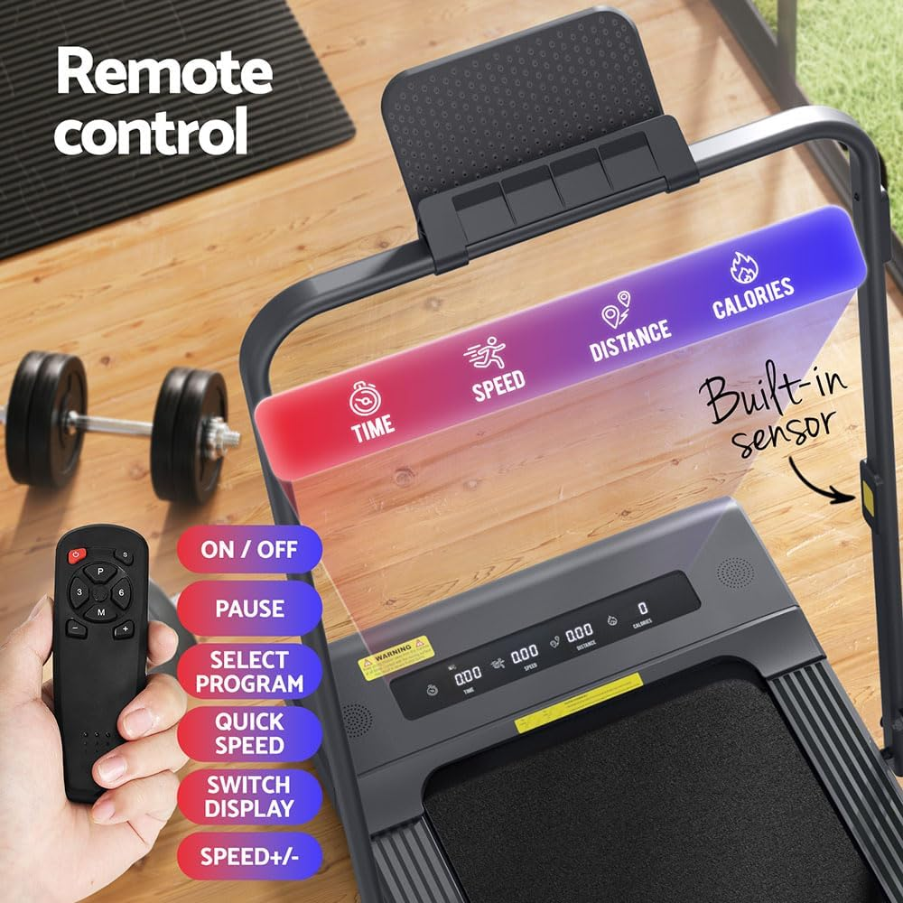 Everfit Treadmill Electric Walking Pad under Desk Home Gym Fitness 400Mm Grey image number 6