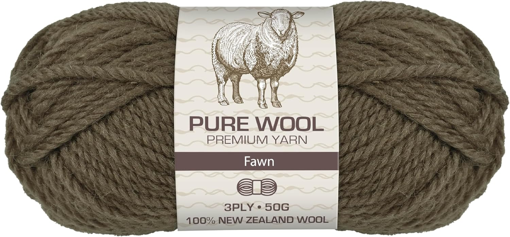 3-Ply Pure Wool 50 G, Fawn image number 4