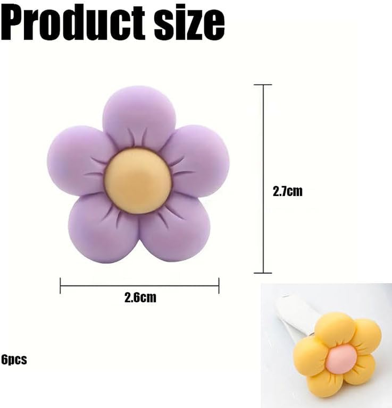 6Pcs Daisy Flower Car Air Vent Clips &ndash; Cute Floral Car Air Freshener & Decor Accessories for Women, Car Interior Vent Clip Charms image number 5