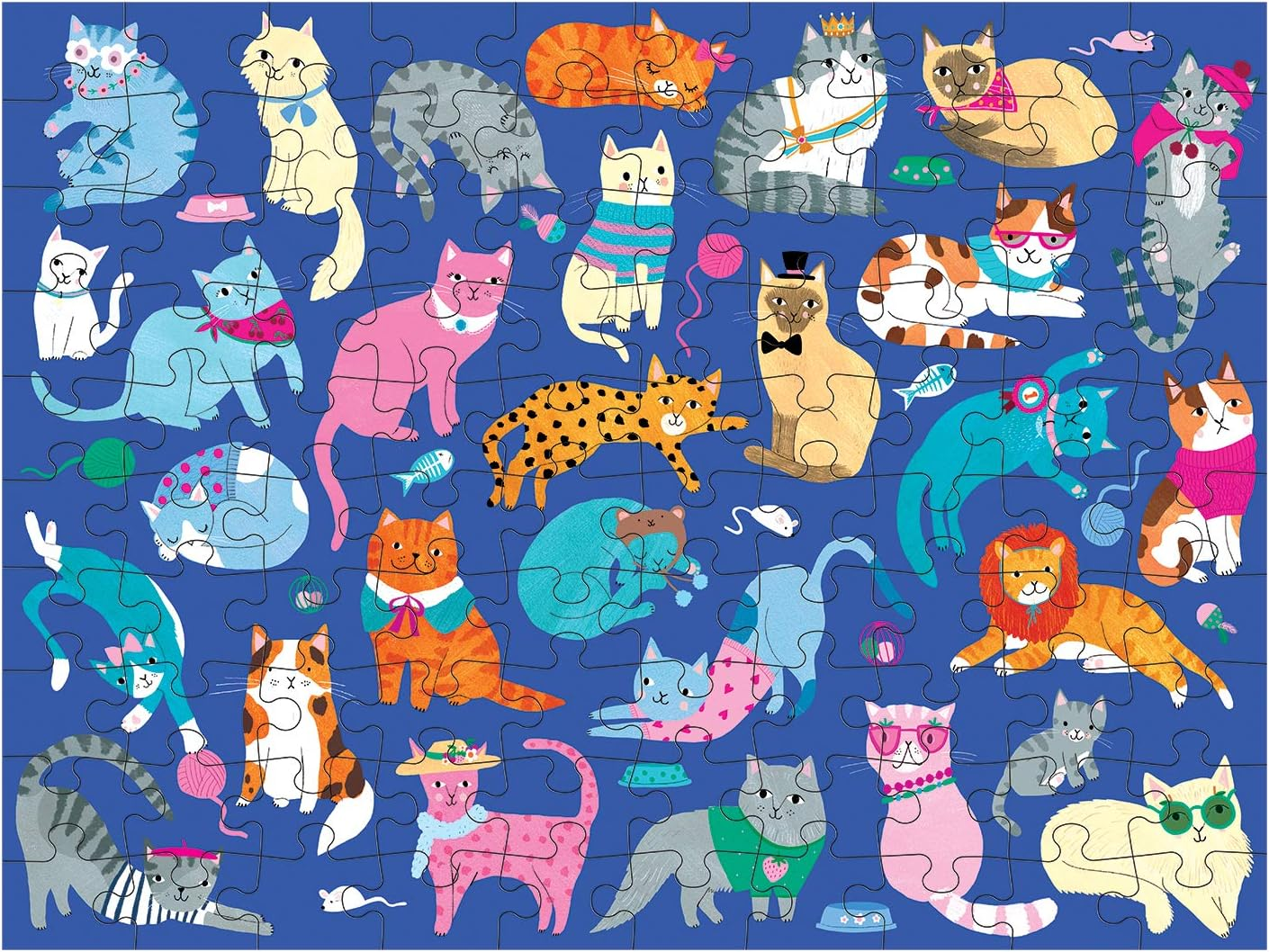 Cats & Dogs 100 Piece Double-Sided Puzzle image number 1