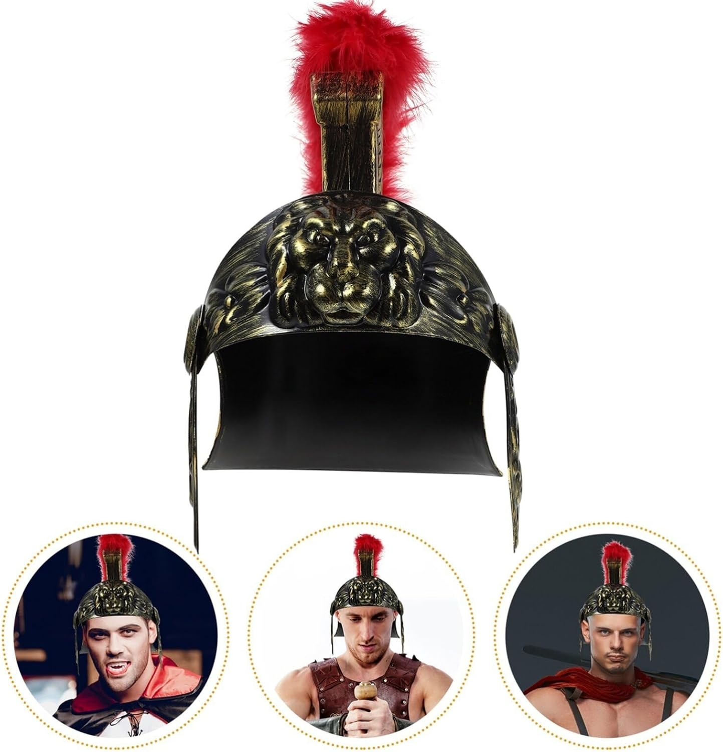 Antique Roman Soldier Helmet Prop for Cosplay Costume Lightweight Hat for Theatrical Productions and Halloween Celebrations image number 5