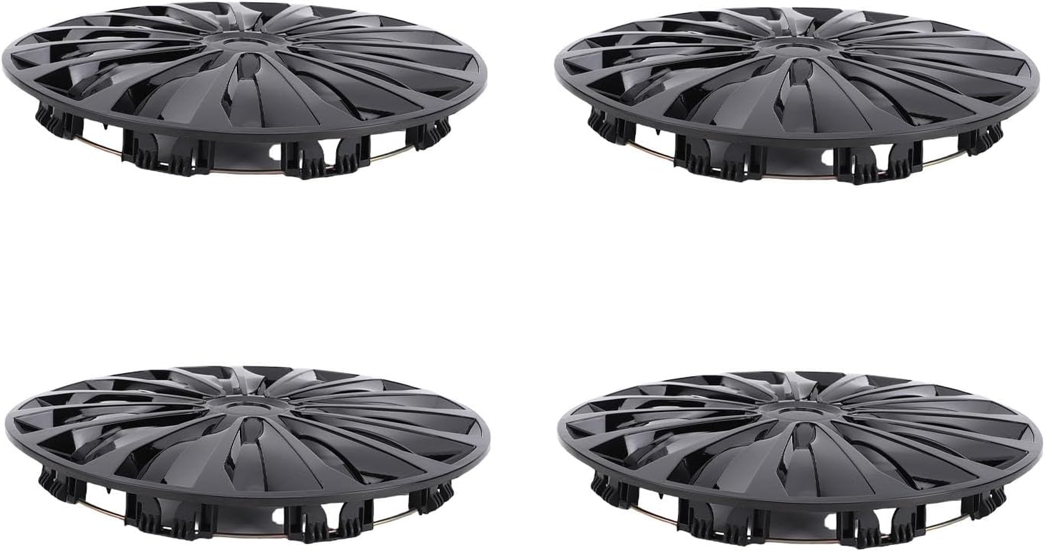 Diyeeni Wheel Rim Cover, R15 4 Pcs Wear Proof Modern Look 15In Hubcaps for Most Cars Truck SUV (Black) - Black image number 5