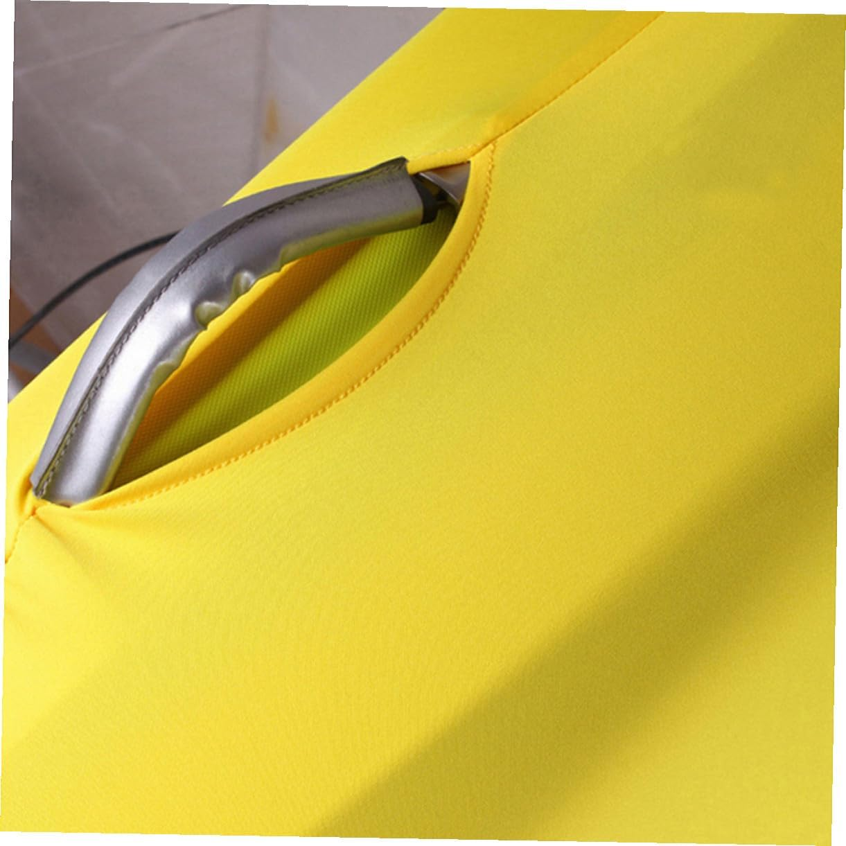 Hoement Elastic Yellow Luggage Cover for Suitcase Dustproof Protective Travel Case Cover with High Stretch and Handle Access Suitcase Protector for Travel Gear
