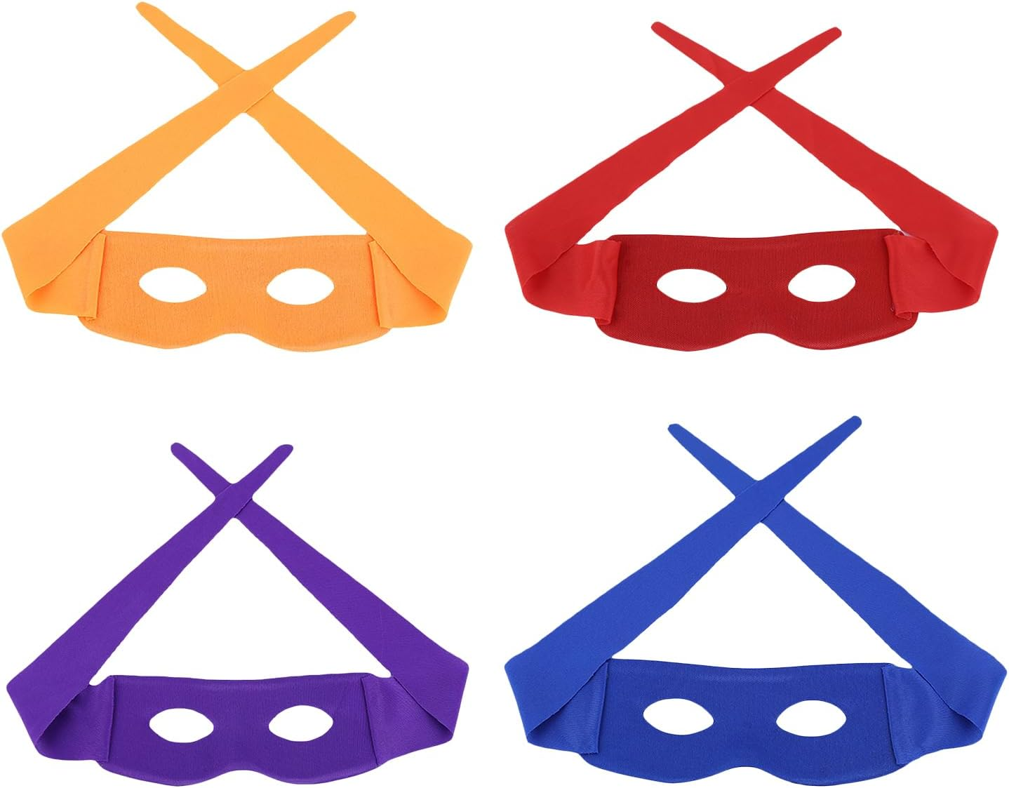 Nereds 4Pcs Ninja Style Face Mask Superhero Eye Masks Adjustable Half Masks for Halloween Party Cosplay Accessory Batman Mask image number 2