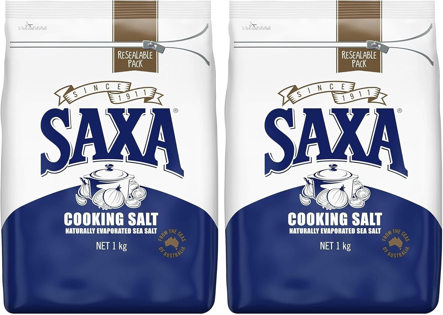 Saxa Cooking Salt 1 Kg (Pack of 5)