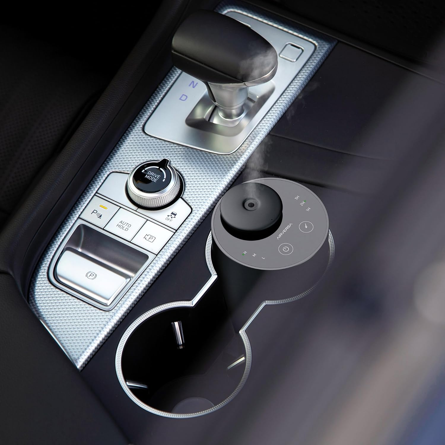 Airversa Waterless Essential Oil Diffuser for Home Aromatherapy Scent Diffusers with 3 Countdown Timer Settings or Timer-Off, 3 Mist Levels for Car Room Studio Office, ANX Premium Metal Black - Black image number 5