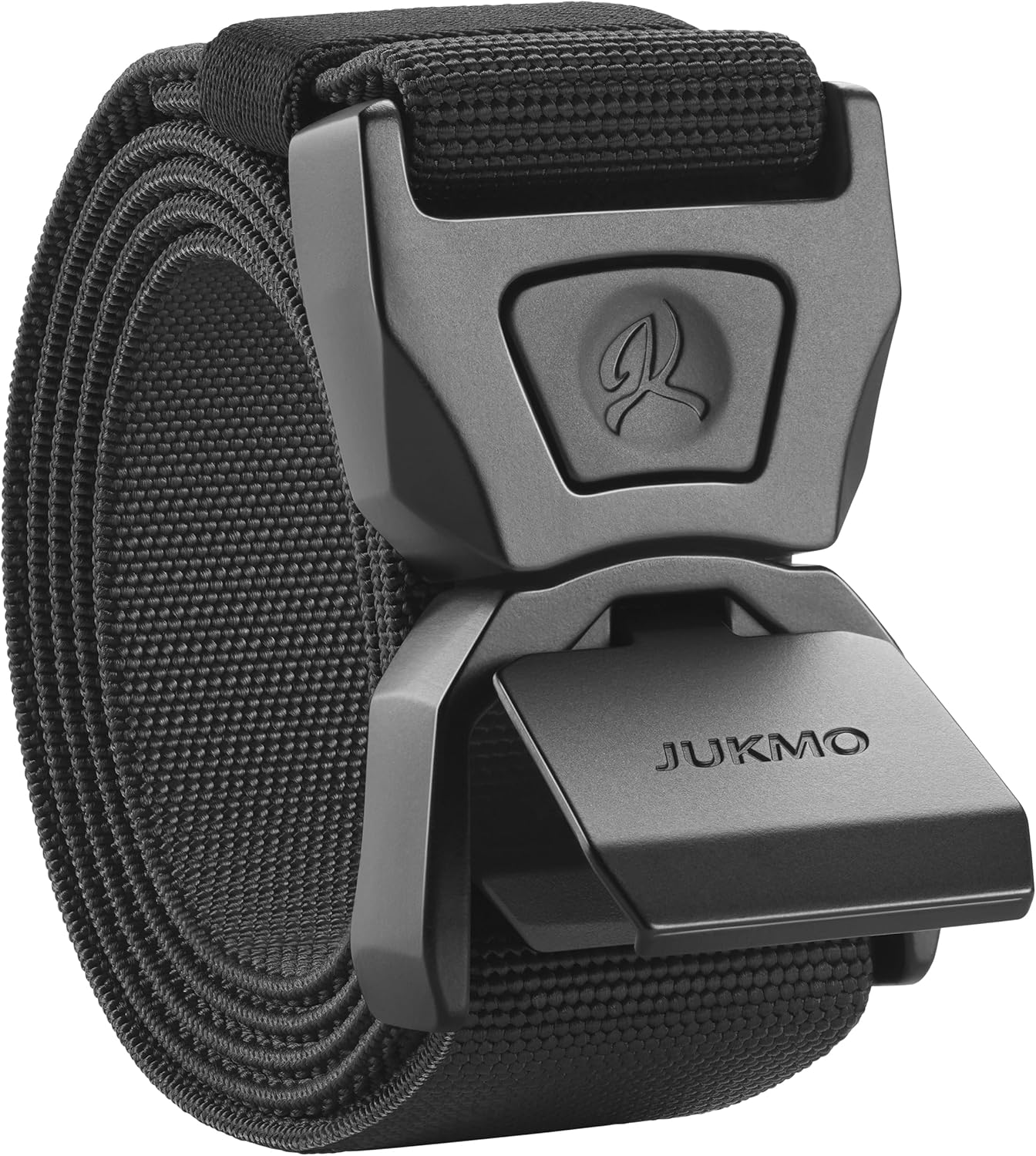 JUKMO Quick Release Tactical Belt, Military Work 1.5" Nylon Web Golf Belt with Heavy Duty Seatbelt Buckle