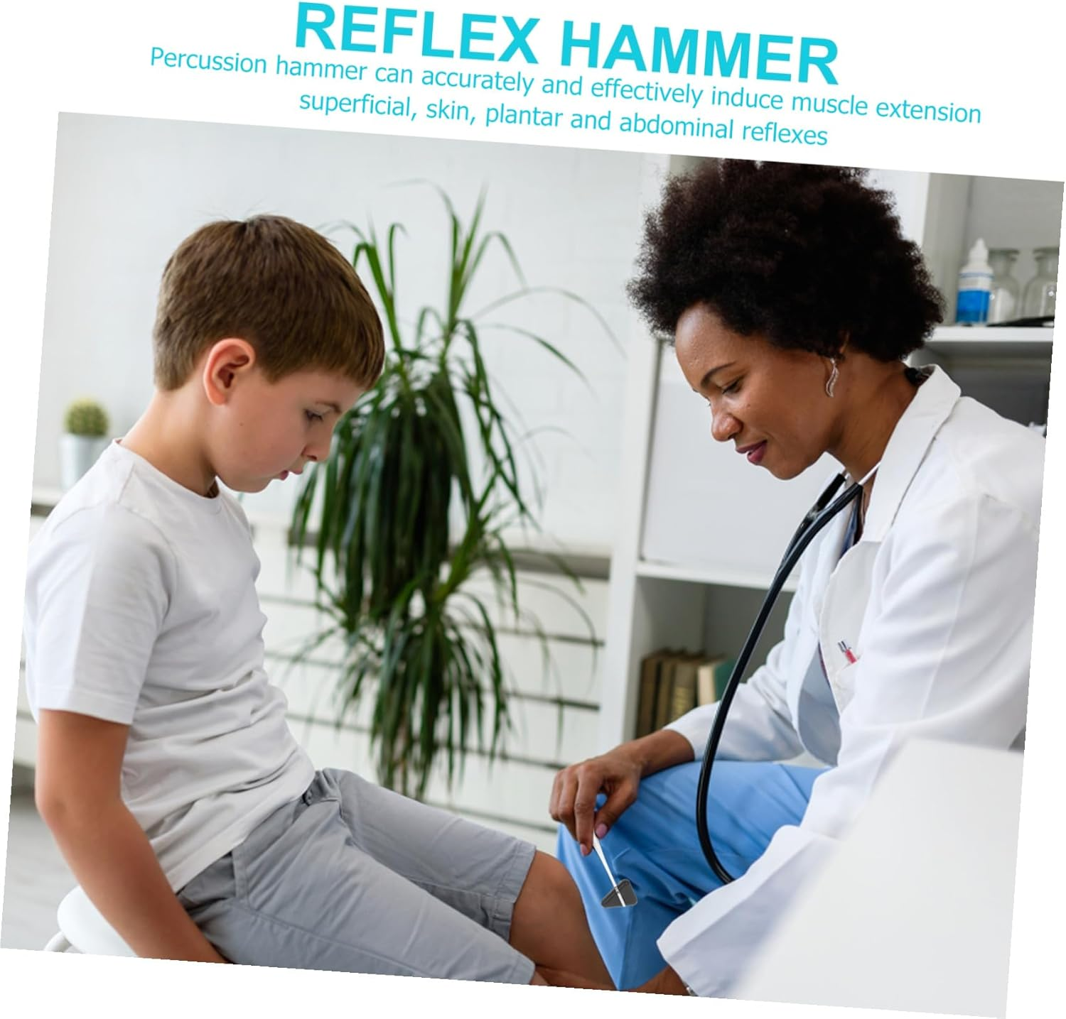 Cabilock 2Pcs Multi-Function Plexor Reflex Hammer with Zinc Alloy Handle for Neurological Testing in Clinics Ergonomic Lightweight Design for Precise Percussion and Enhanced Random Color image number 3