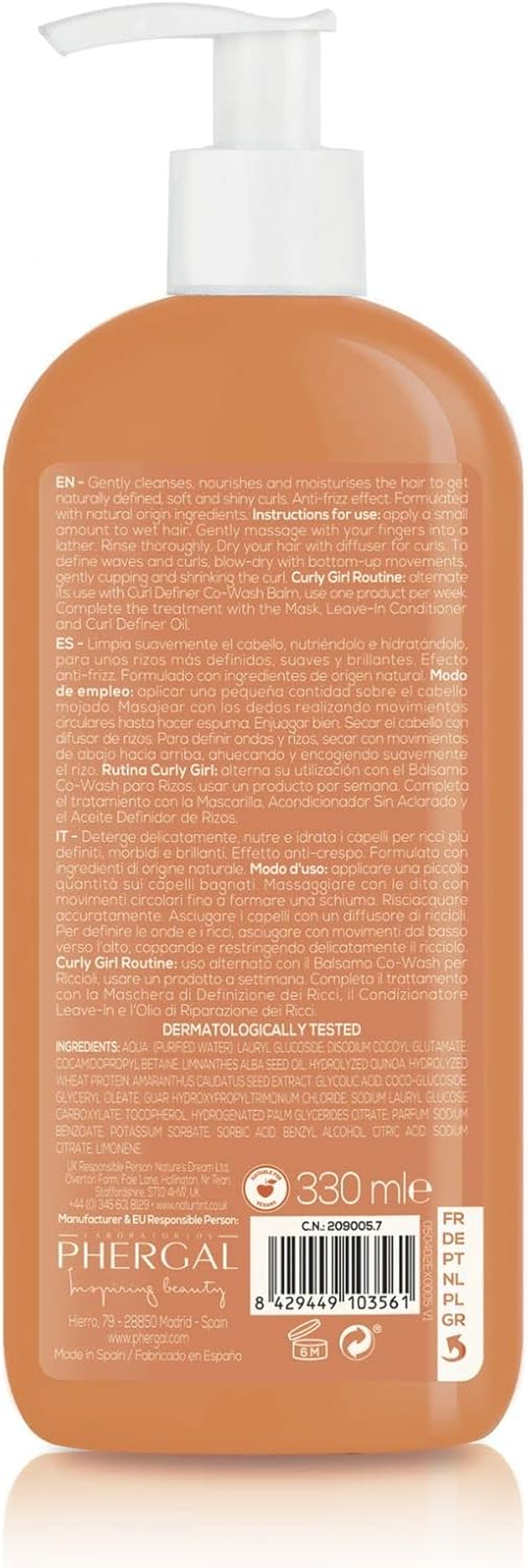 Naturtint Curl Defining Low-Poo Shampoo | Suitable Curling Method | Gently Cleans, Moisturises and Defines Your Curls | Free from Sulphates, Silicones, Parabens and Phenoxyethanol image number 5