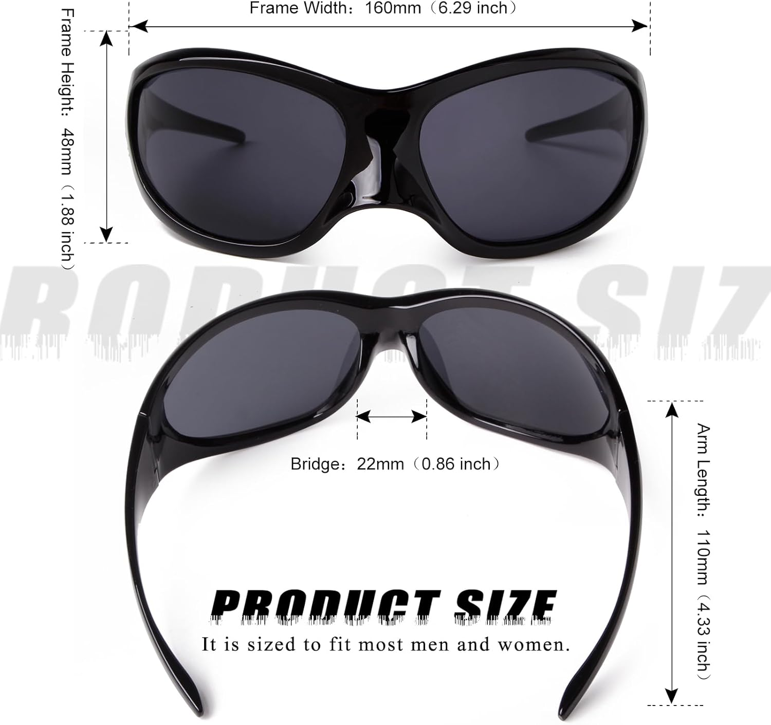 VIA LEECA Fashion Oversized Futuristic Sunglasses for Women Men, Y2K Wrap around Alien Style Accessories for Party