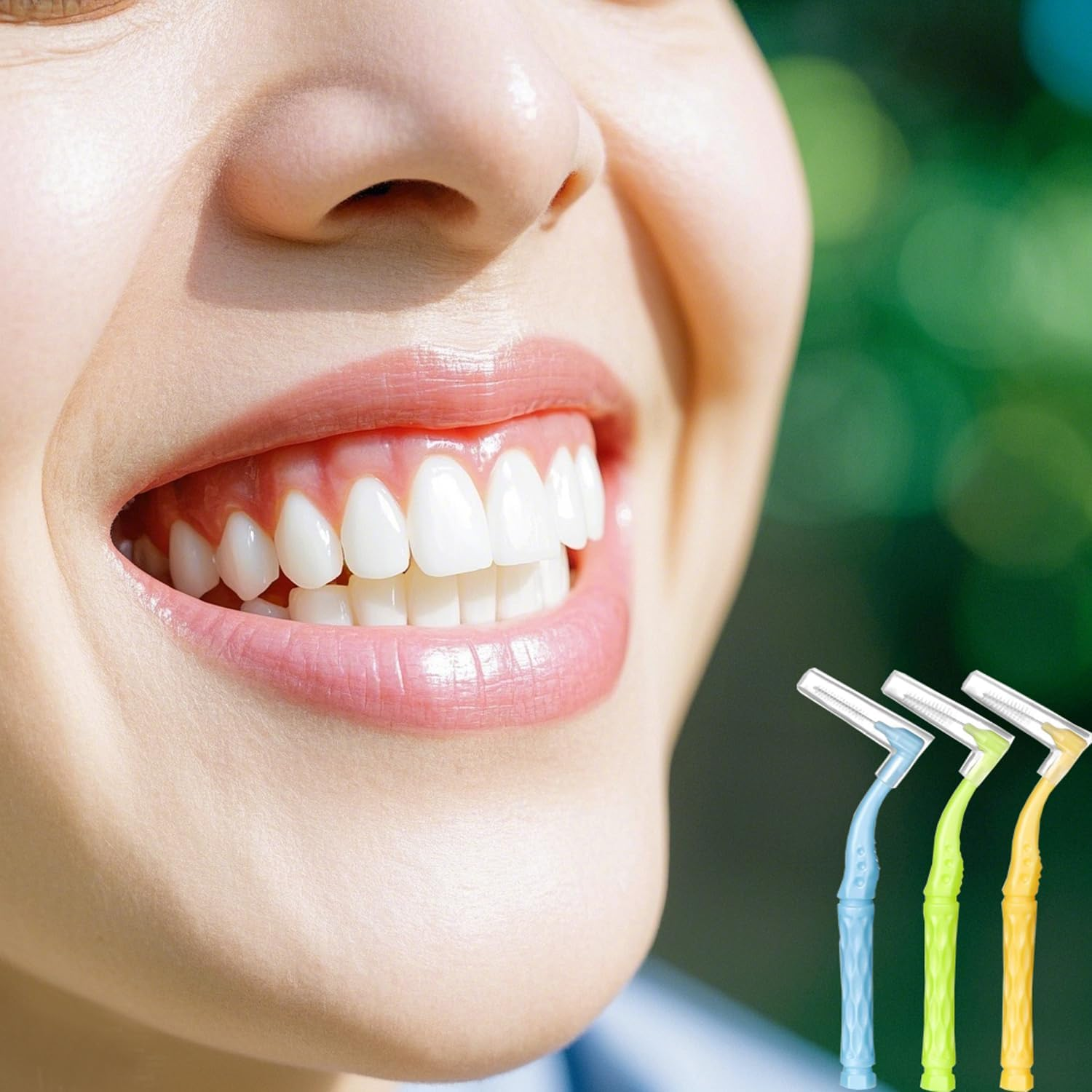 120PCS Interdental Brush, Betterjonny L-Shaped Soft Dental Floss Brushes Toothpick Tooth Flossing Head Oral Dental Hygiene Braces Brush Tooth Cleaning Tools, 5 Different Sizes image number 2