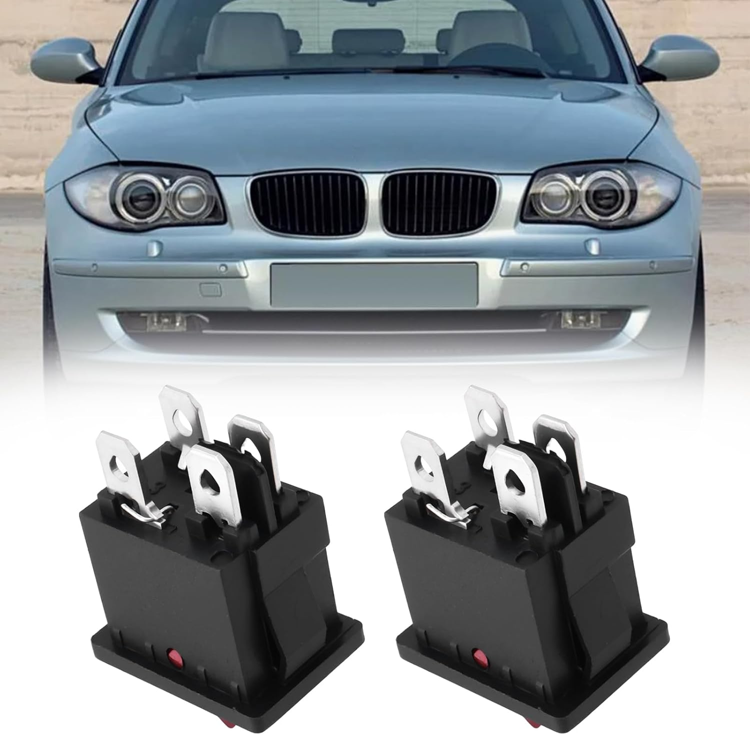 SING F LTD 10Pcs DPST 4Pin Rocker Switch 6A 250V Switch Illuminated (Red) KCD1-104 Suitable for Car and Marine(21X15Mm) image number 6