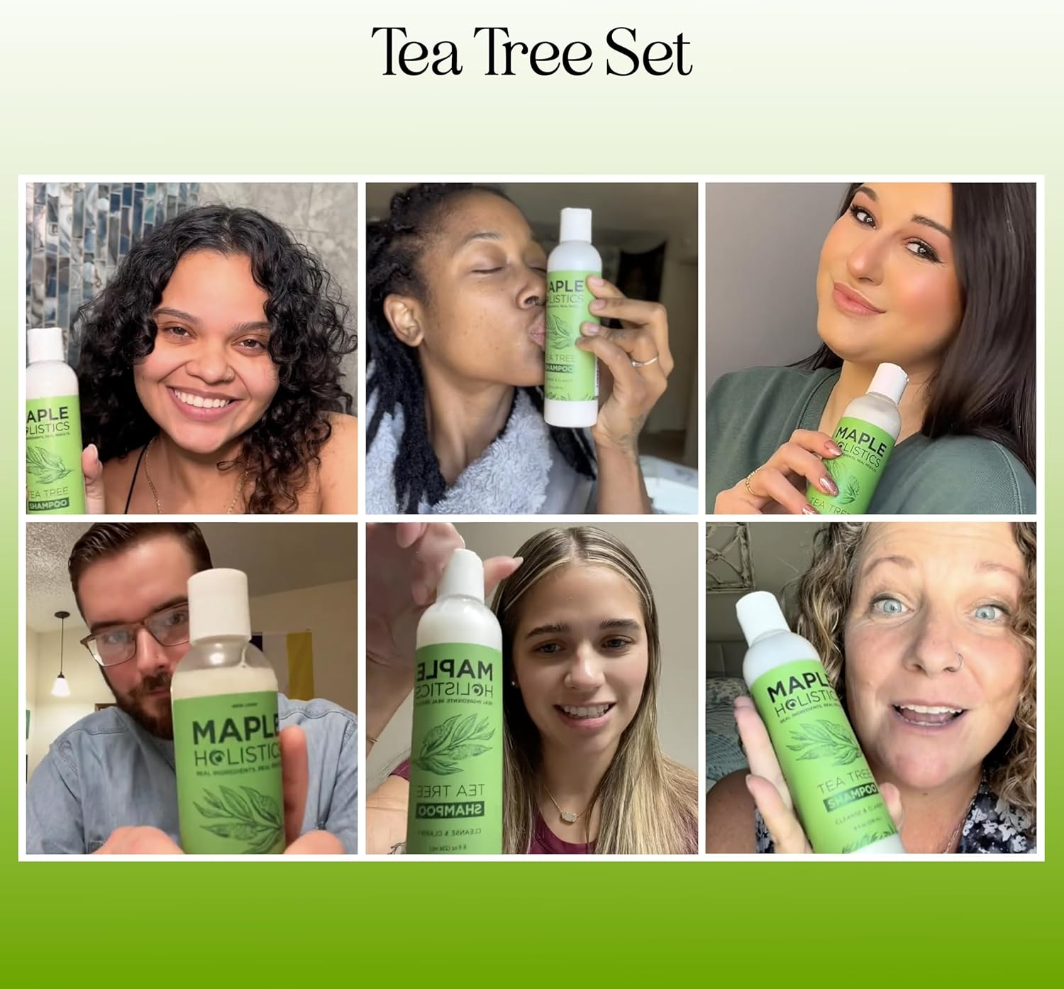 Tea Tree Shampoo and Conditioner Set - Sulfate Free Shampoo and Conditioner for Dry Damaged Hair and Scalp Care - Pure Tea Tree Oil Shampoo and Conditioner Set Dry Scalp Treatment for Women and Men image number 4