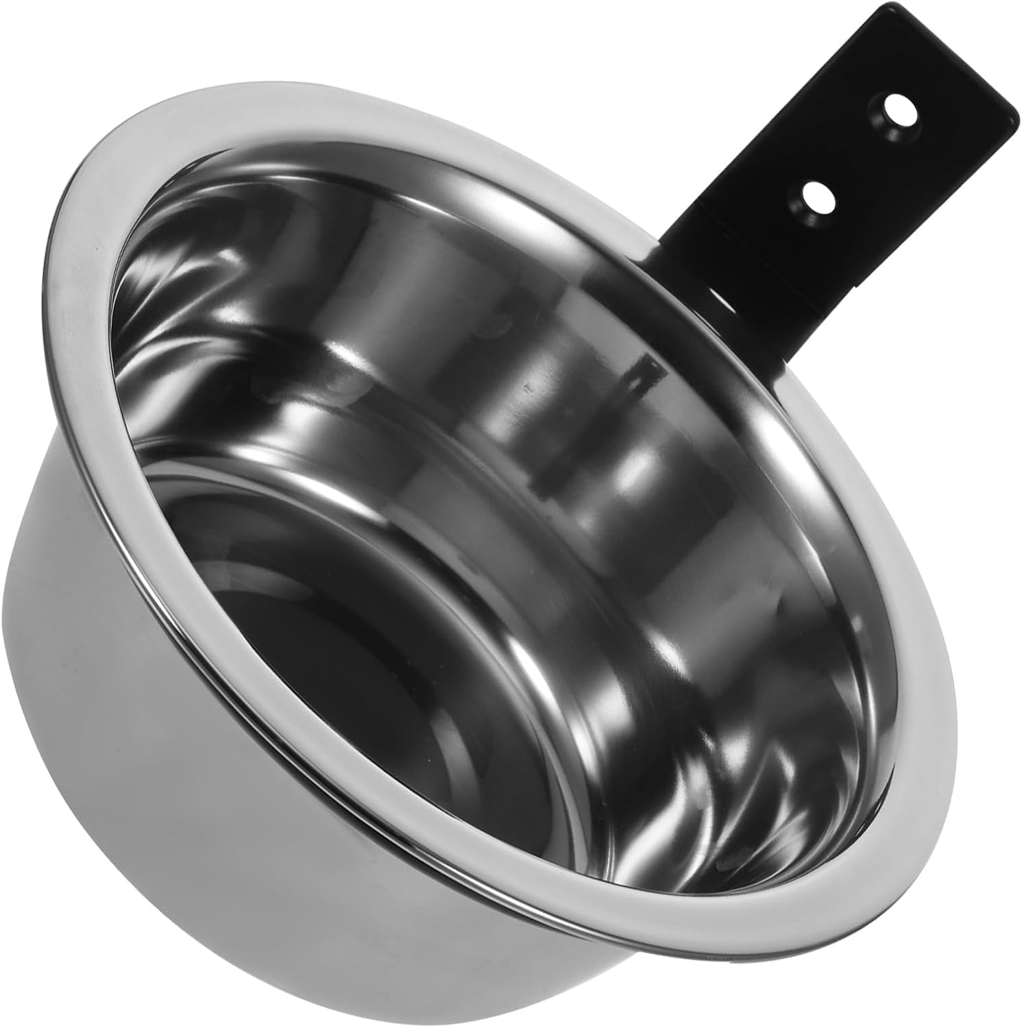 1 Set Wall Mounted Elevated Dog Bowl Pet Feeding Bowl Wall Mount Feeder Dog Bowls for Small Dogs Wall Dog Bowl Elevated Cat Bowls Raised Bolw Stainless Steel Clip (Silvery, 8Inch) image number 2