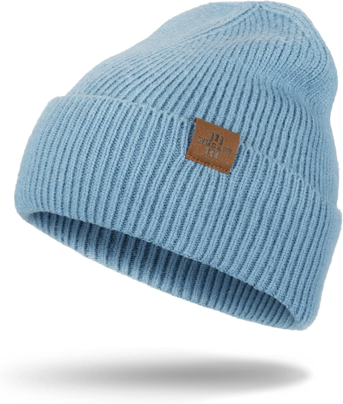 Knit Beanie for Men, Stretchy Soft Warm Daily Cuffed Winter Hats, Unisex Comfortable Wooly Beanie Gifts for Men/Him/Dad