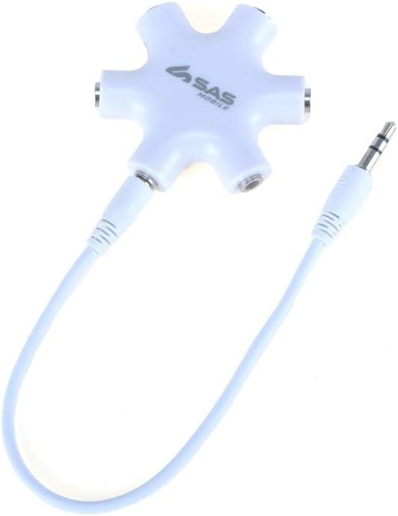 Headphone Splitter Jack 5 Way Multi Port Converter Aux Audio Cable Adapter image number 2