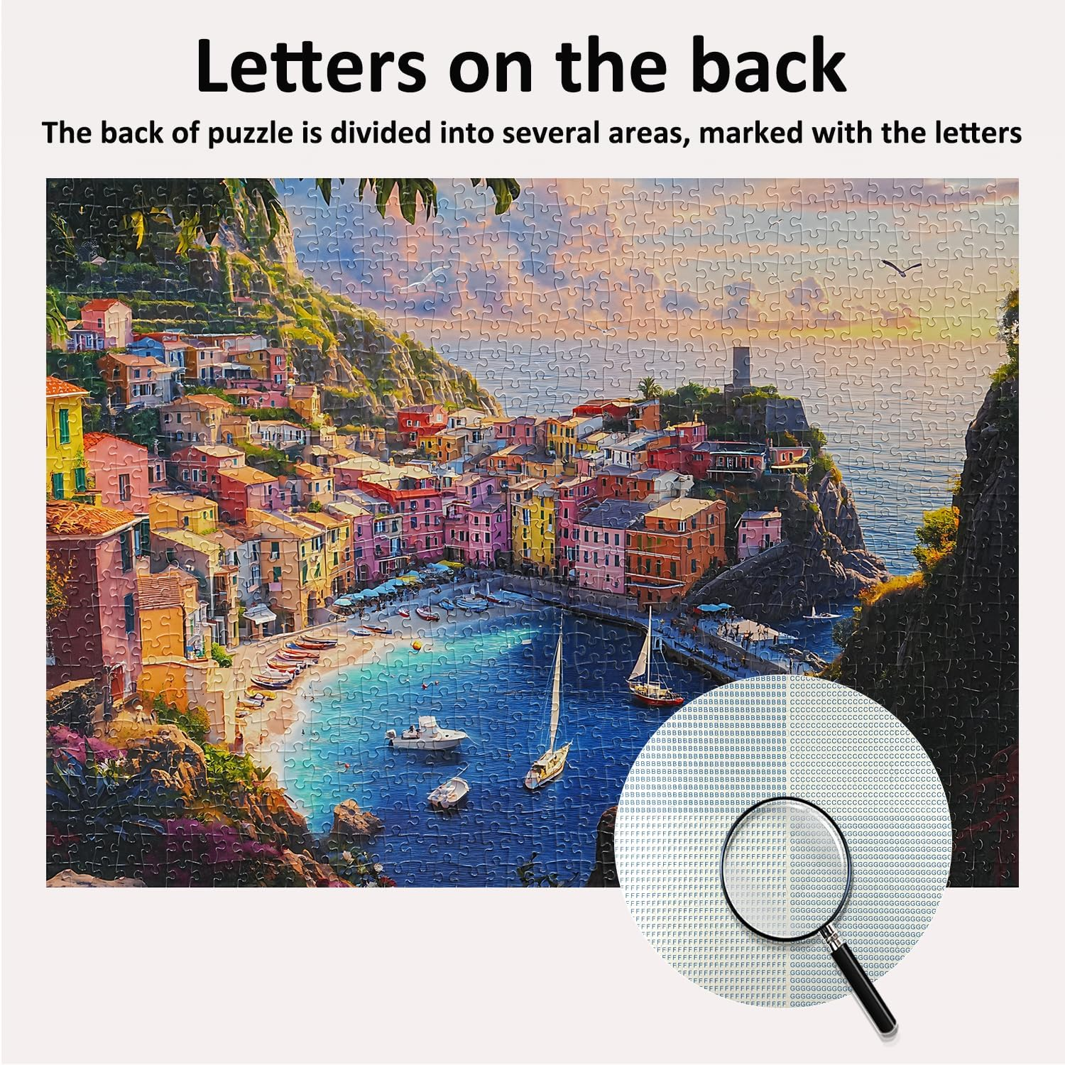 Jigsaw Puzzles for Adults 1000 Pieces Impossible Hard Difficult Challenging Puzzles for Adults Coastal Serenity Harbo Jigsaw Puzzle 1000 Pieces Nature 1000Pc Puzzle 28 X 20 Inch﻿ image number 3