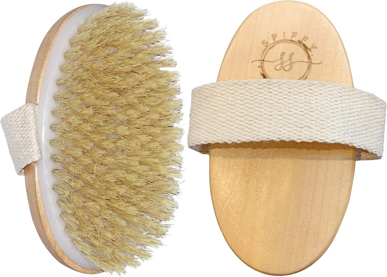Wet and Dry Body Brush Exfoliator - Medium Soft Natural Bristle - Exfoliates Dead Skin - Slows Aging - Reduces Cellulite - Stimulates Lymph and Blood Flow and Increases Energy image number 3